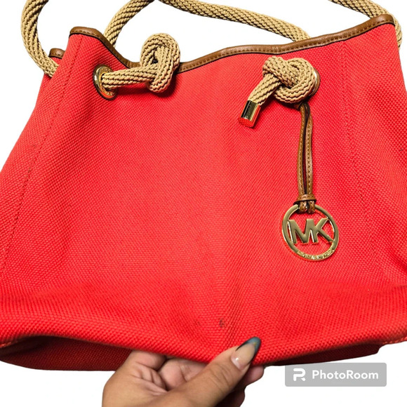 Michael Kors Marina Large Orange Tote - Picture 2 of 6